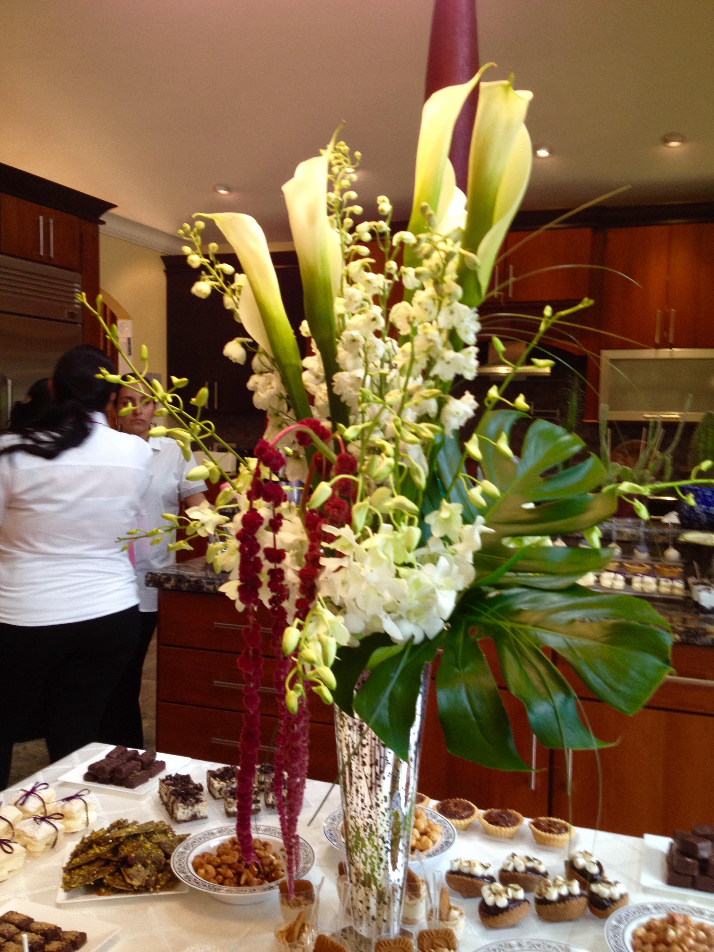 Event -3 - Orchids , Calla Lilies , green