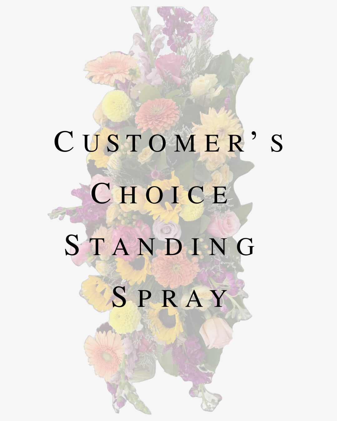 Standing spray with mixed pastel flowers