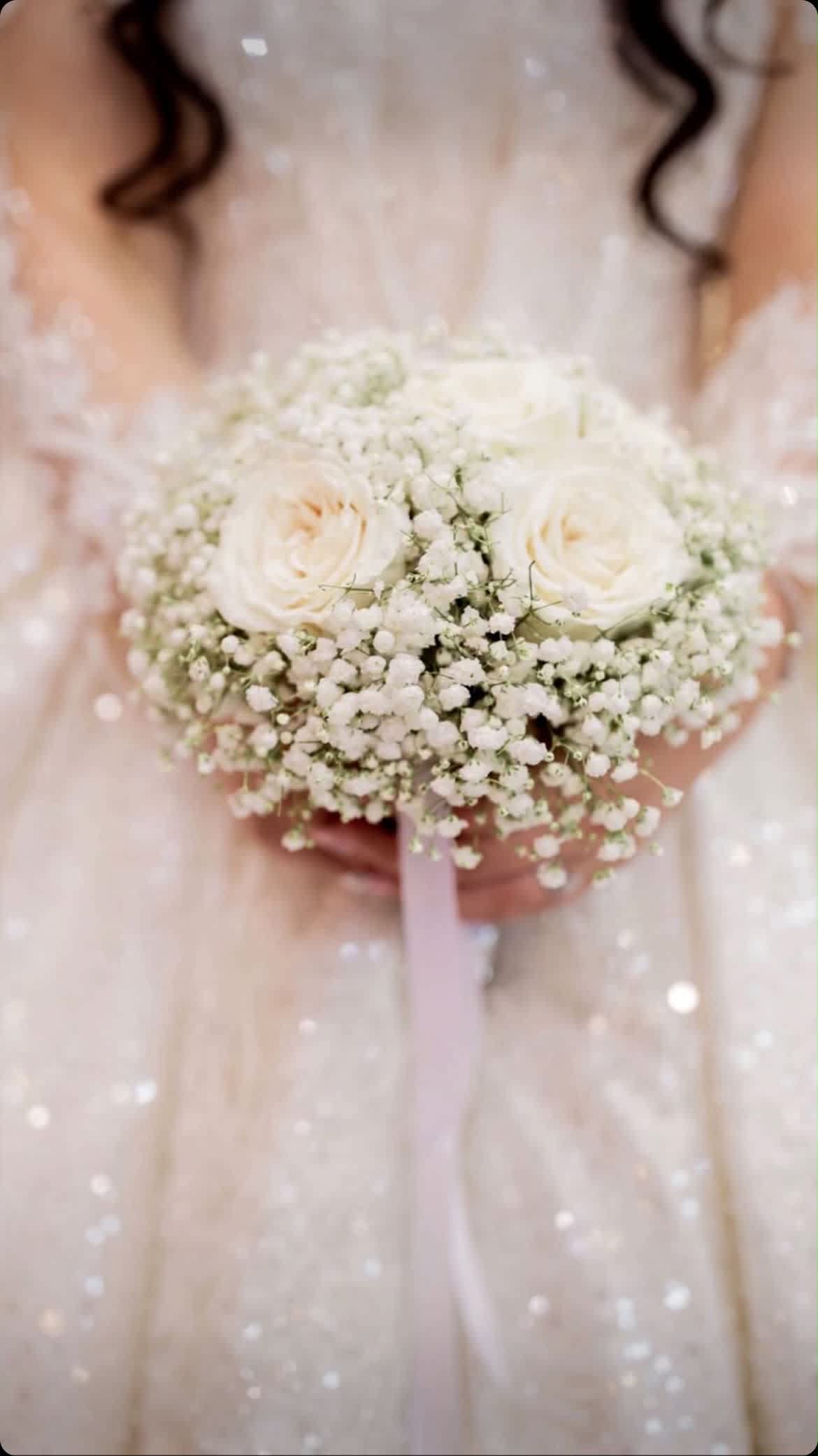 Bridal Bouquet - Handcrafted bridal bouquet featuring premium white blooms and fresh greenery. Designed with timeless elegance to make your wedding day unforgettable. Available in custom colors and sizes. Please leave your preferences in the Special Instructions box