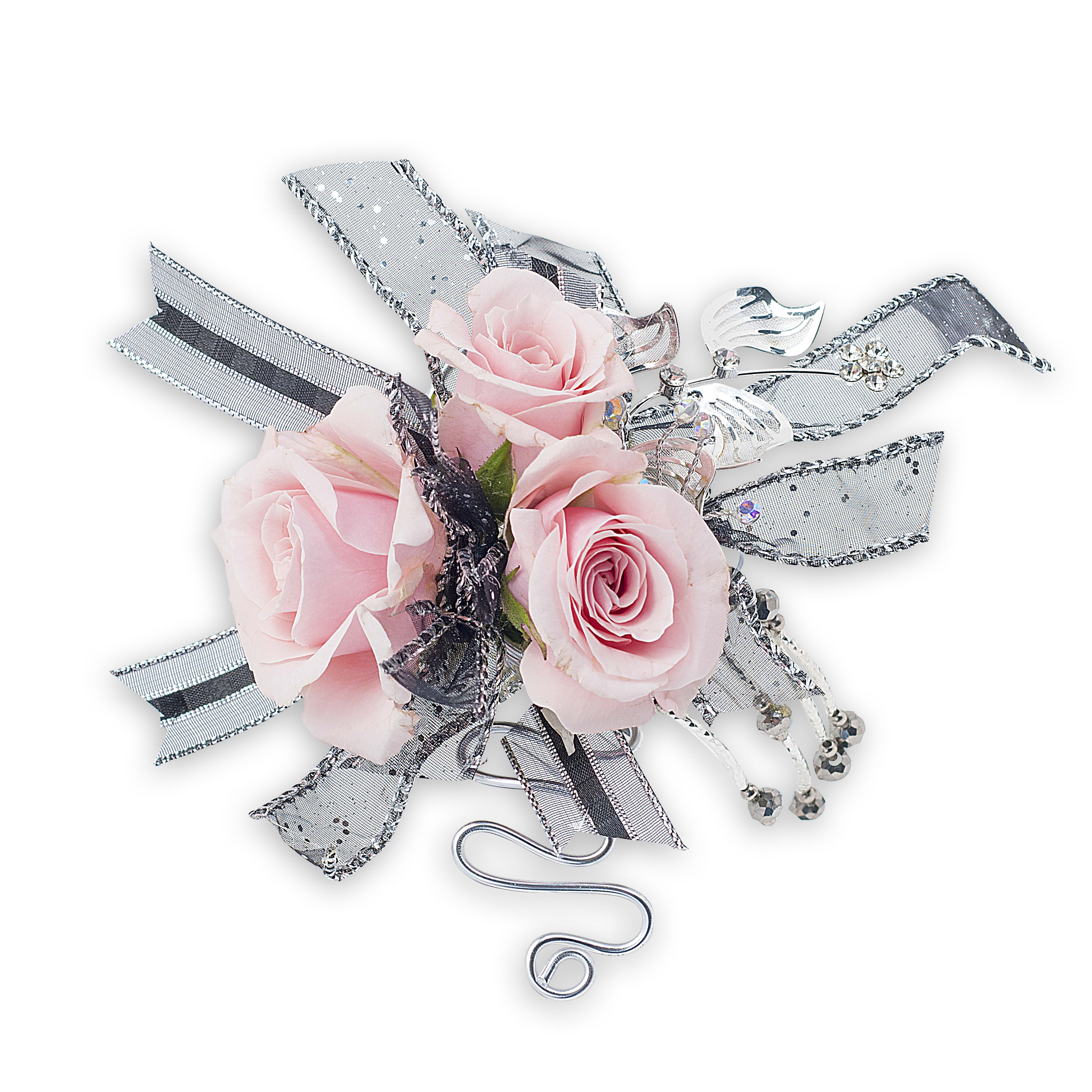 Veronica Corsage - A sweet, simple and unique wrist corsage. Approximately 3" W X 4" H