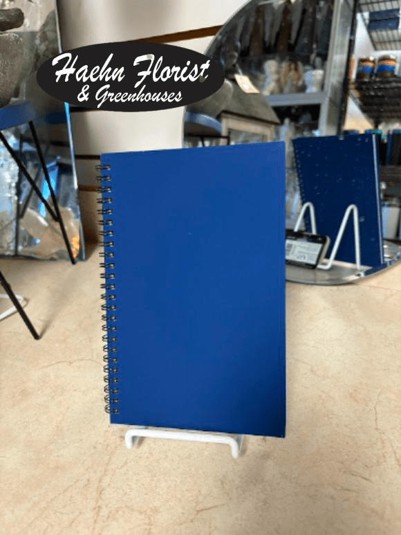 Custom Spiral Notebook - Create your own design on the front of this spiral notebook - comes in black or royal blue 8.5 x 5.5" notebook