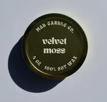 Velvet Moss Soy Candle - 4 oz Gold Tin - Velvet Moss Soy Candle - 4 oz Gold Tin