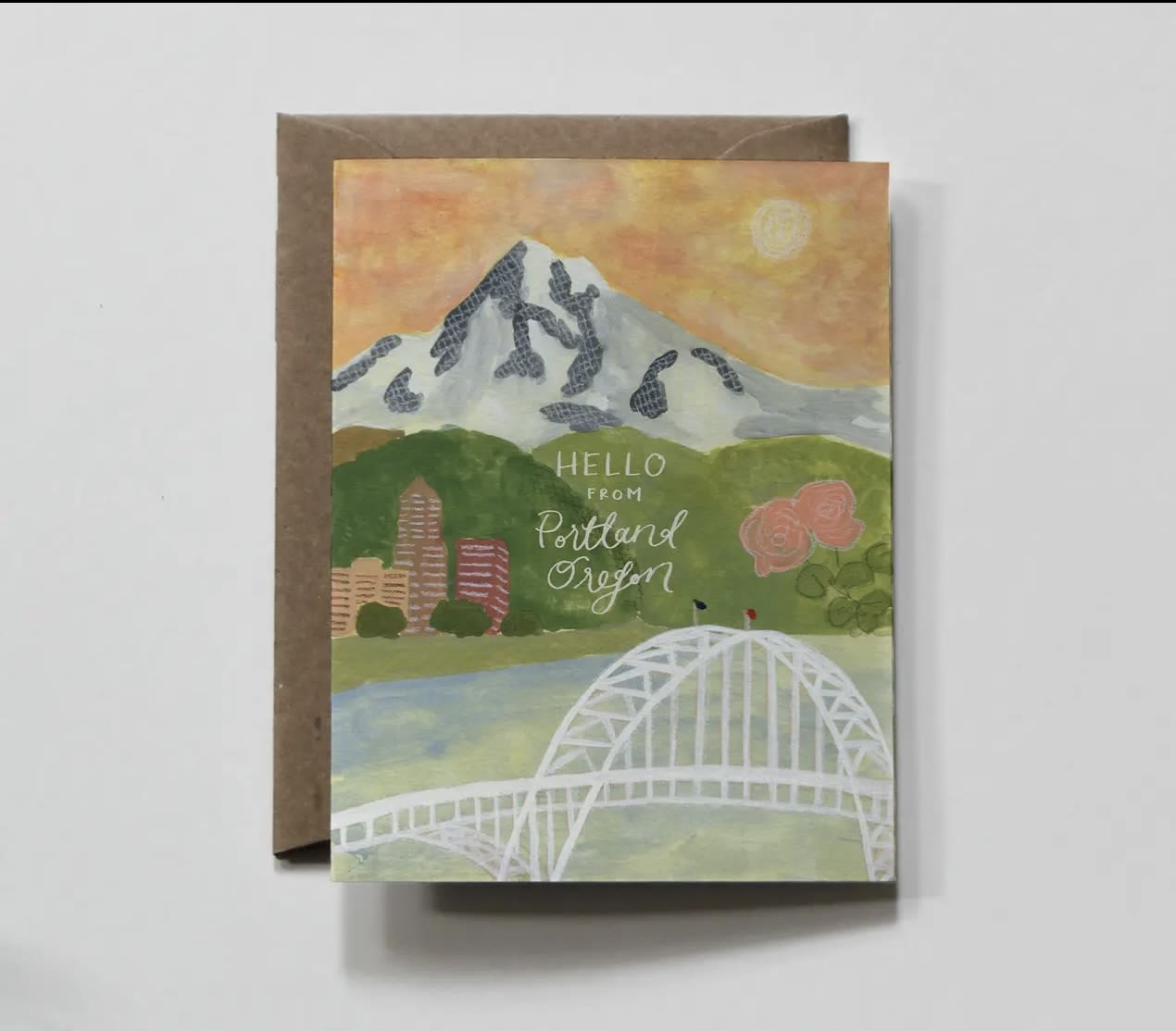 Hello from Portland, Oregon | Mt. Hood Fremont Bridge Card - Hello from Portland, Oregon | Mt. Hood Fremont Bridge Card   