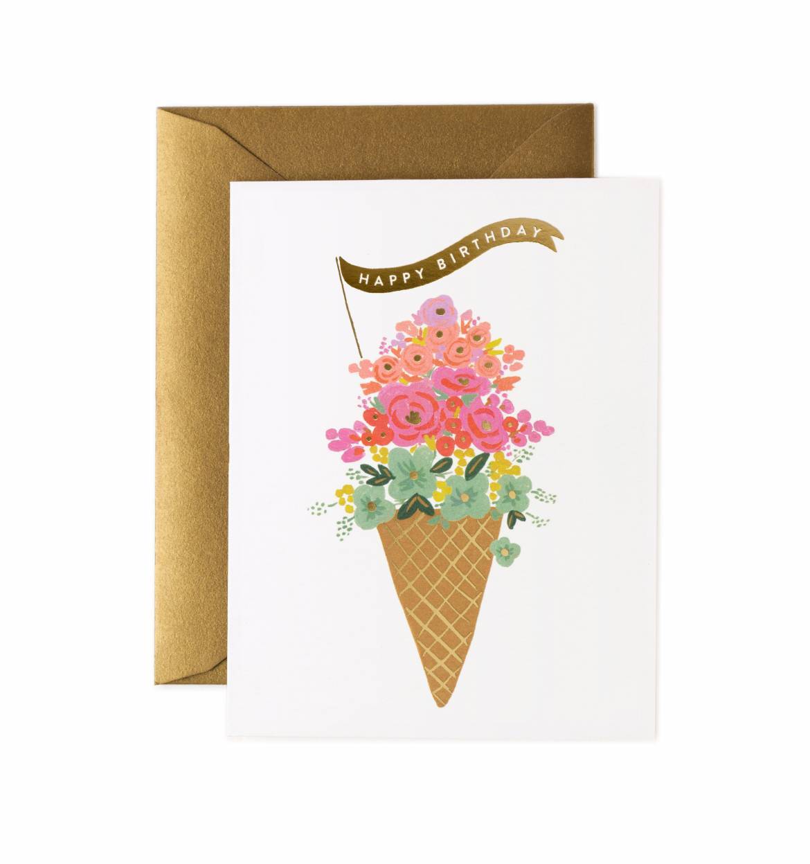 Ice Cream Birthday Card - Blank card to add your own personalized message.