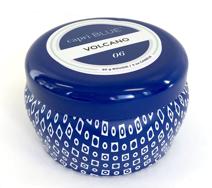 Mini Capri Blue Candle Tin - Blue - 3 oz. volcano or guava