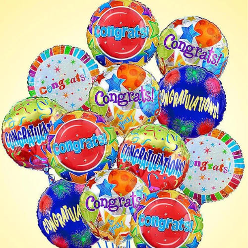 Conrats Grad Mylar - Congratulations Mylar Balloon. Image may vary due to rotating inventory.