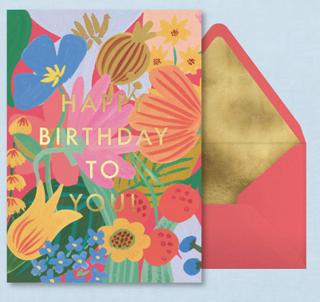 Happy Birthday To You! - Send your favorite someone a thoughtful message with one of our festive greeting cards. Blank interior.