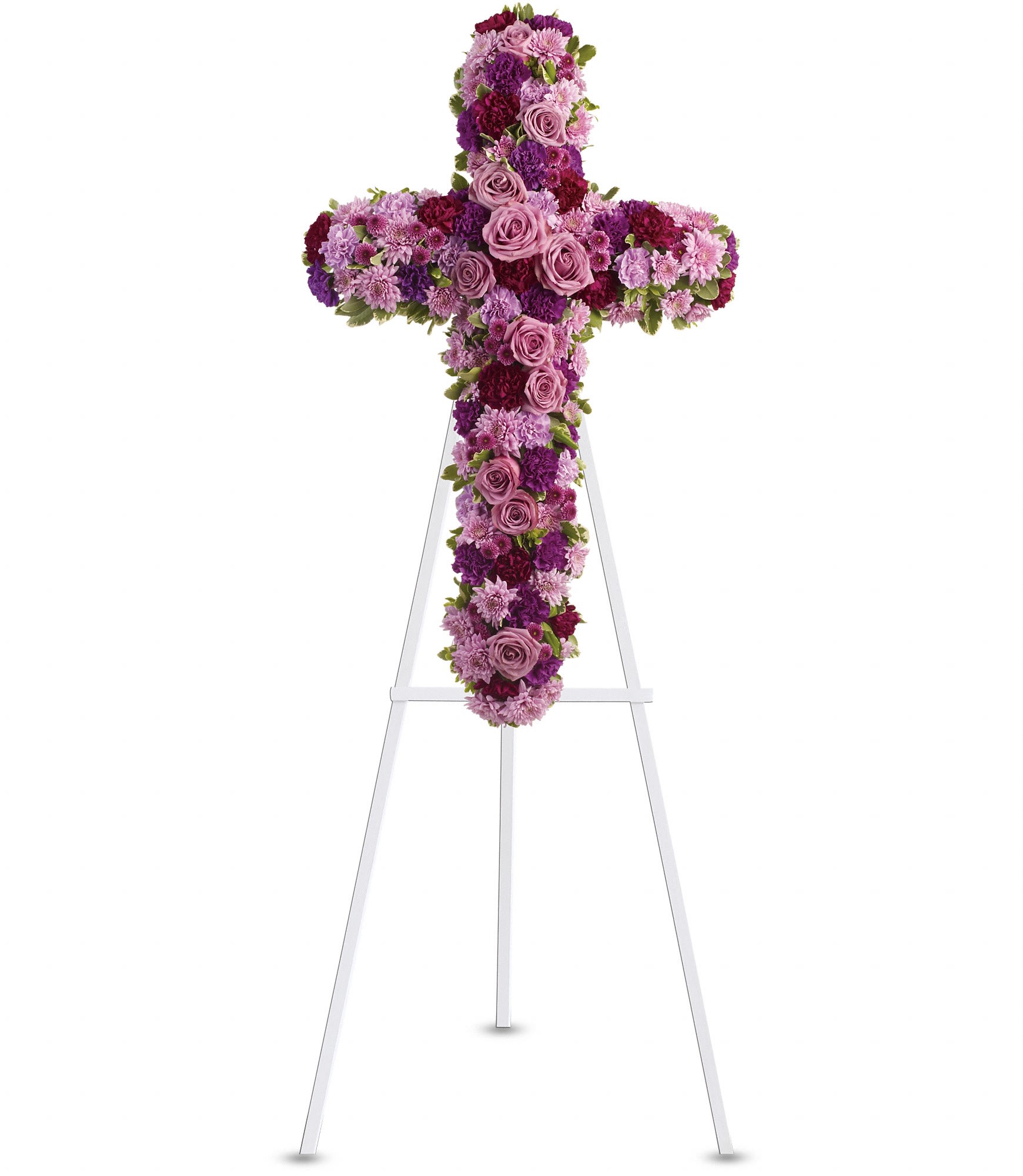 Deepest Faith  #T238-1A - Pride, dignity, admiration and faith are on beautiful display in this moving sympathy arrangement. It's a meaningful way to deliver your heartfelt message.  **** Please note: 48 hour notice MAYBE REQUIRED We custom-design this arrangement using best-of-day seasonal flowers. This image is a general representation of its size and style and may not feature the exact flowers shown. Due to disruptions in the global supply chain and staff shortages, we may have to make last minute substitutions to your selected design. If we need to make significant changes we will call you first to get your approval*** Thank you for understanding. make sure we can source your flowers. Thank you for understanding. if we need to substitute product that will alter the feel of the design, we will contact you before sending it out.****