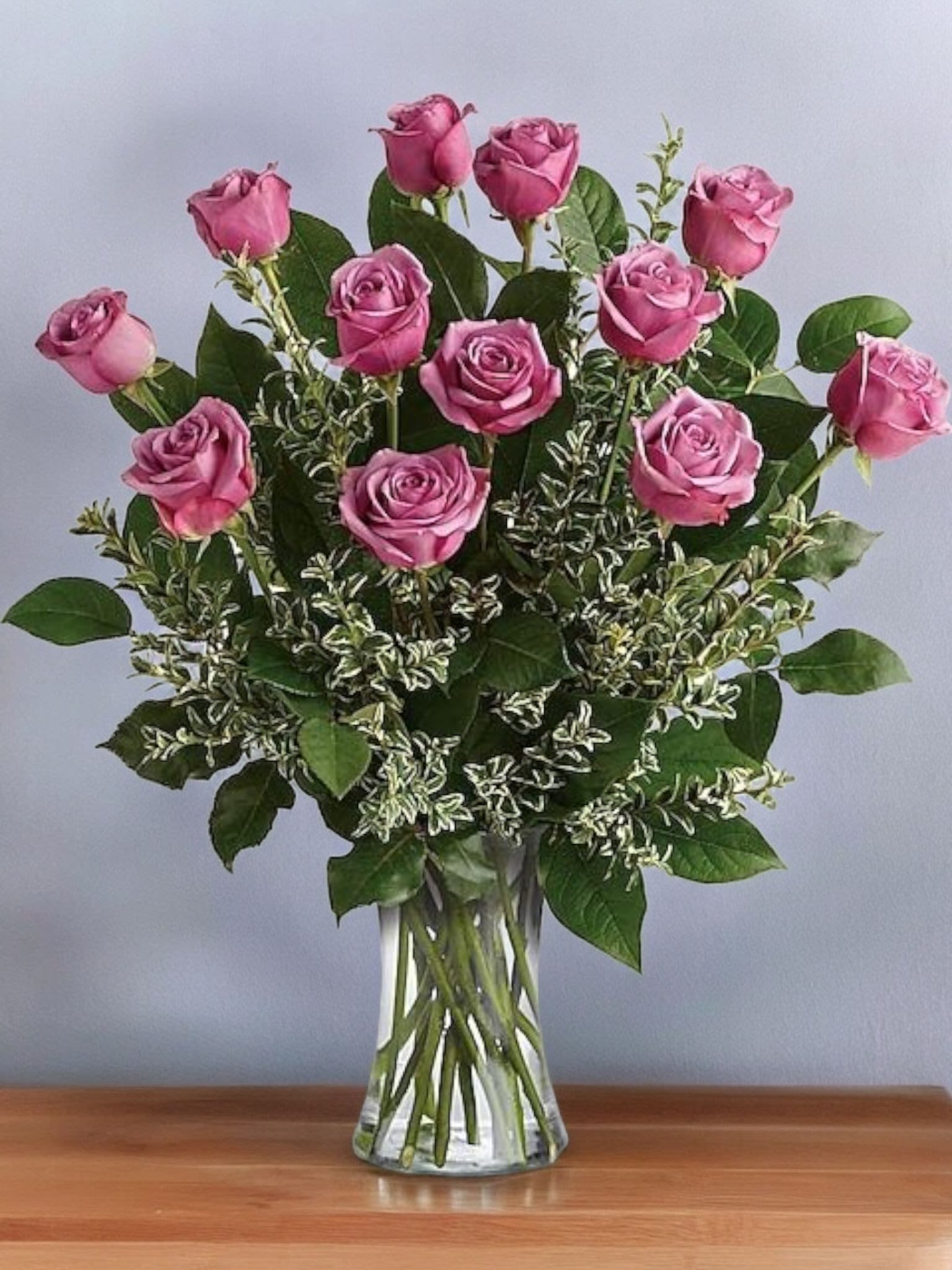 Sweet Lavander - Lavander/deep purple roses simple and elegant