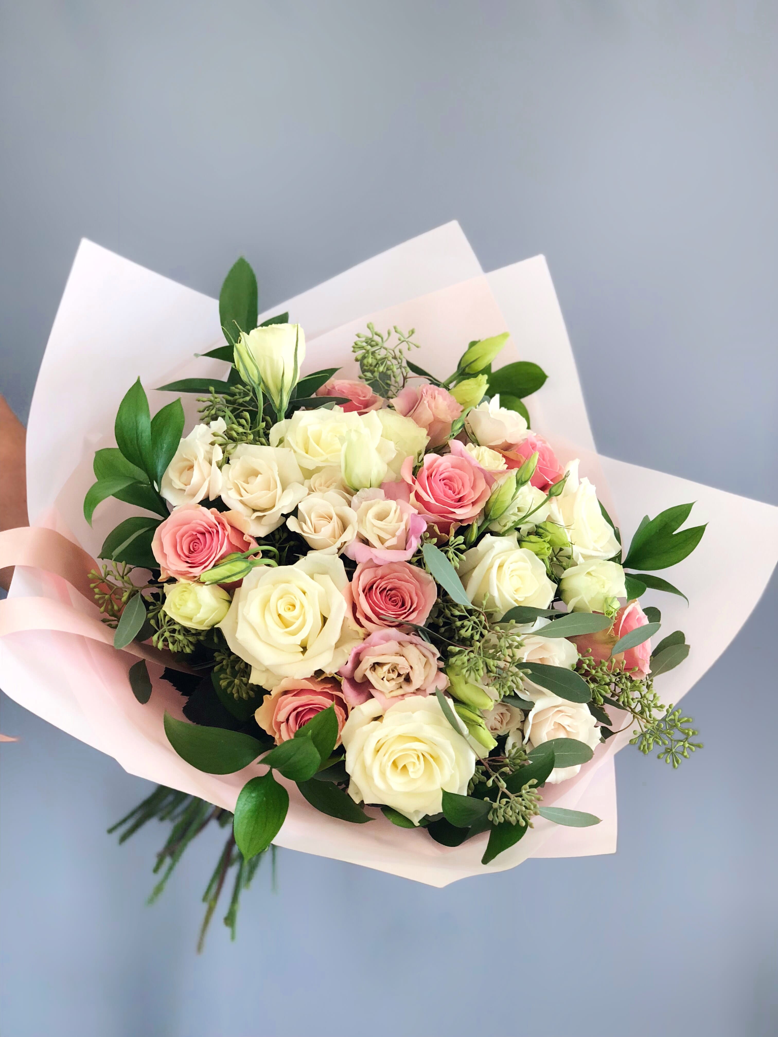 #20 - Pink &amp; White bouquet medium - Mixed flowers bouquets, from romantic and gentle to edgy and interesting looks. Or simple, yet sophisticated mono bouquets. You will find something to Your taste.