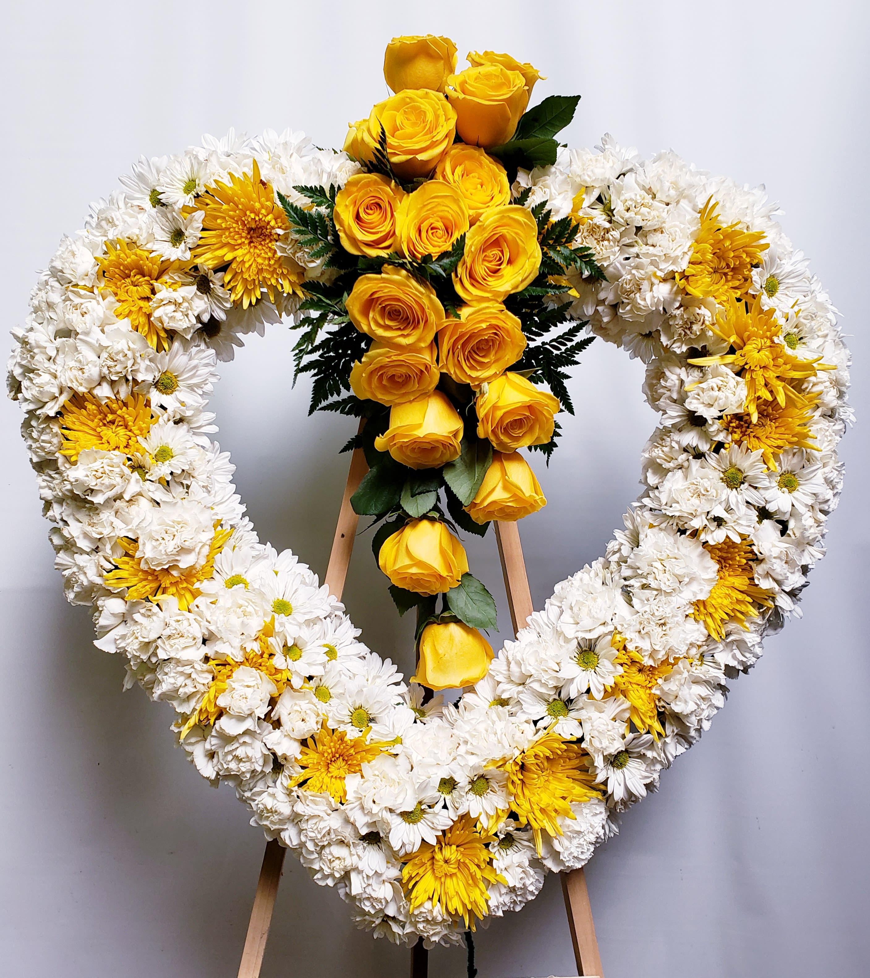 Yellow Rose Heart - 26"W x 62"H