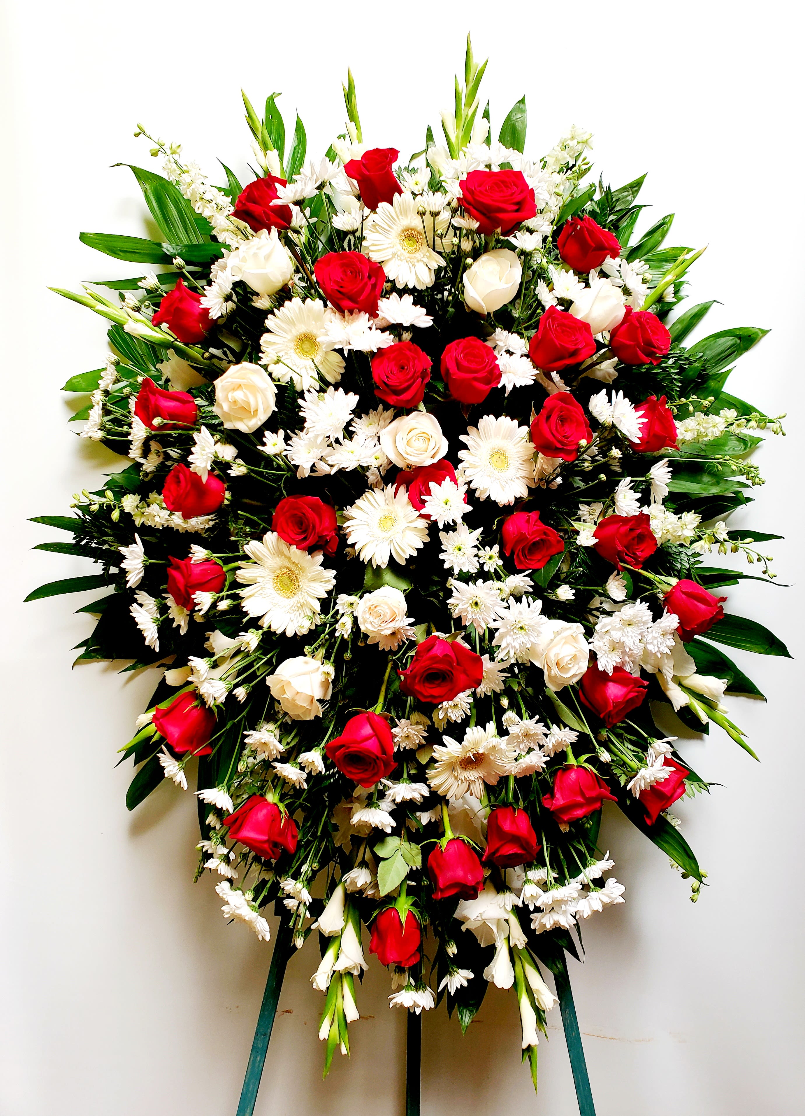 Red and White Spray - 32in w