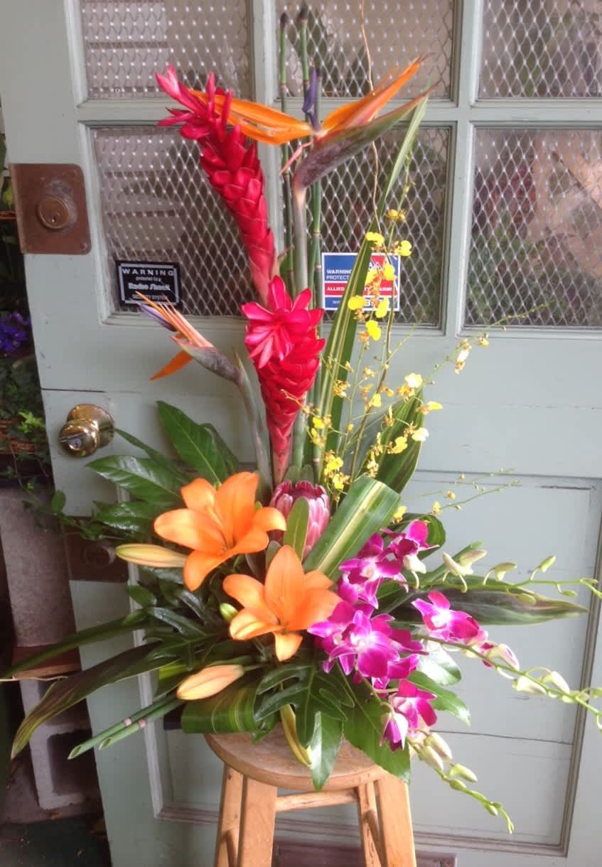 Exotic Arrangement #4 - Exotic arrangement with orange lilies. 