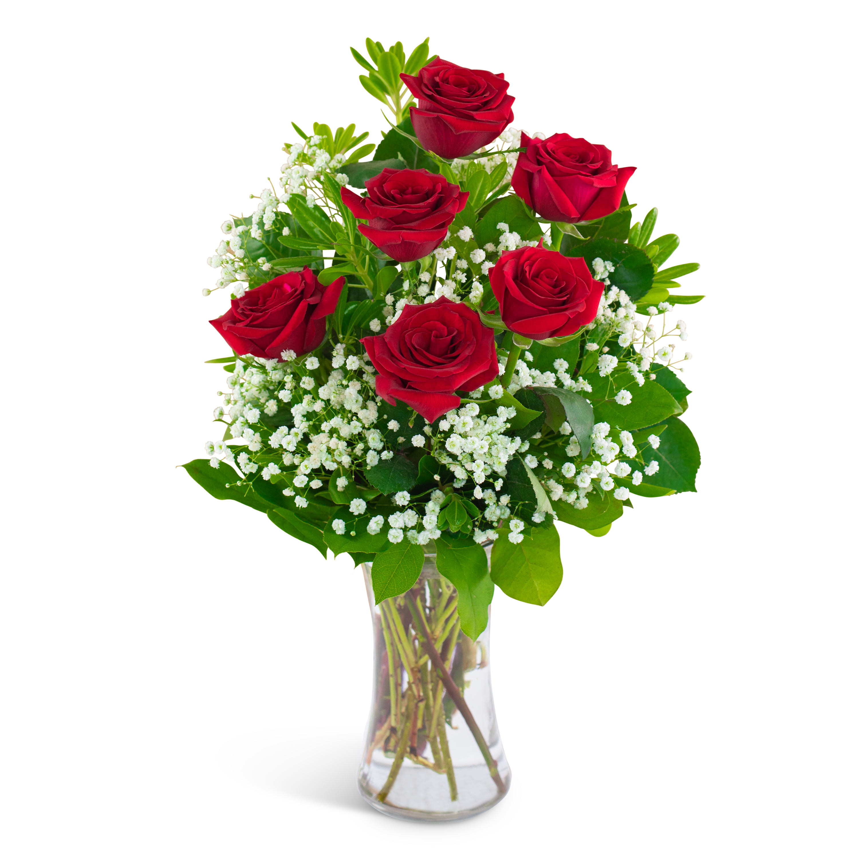Simply Enchanting Rose  - The Simply Enchanting Rose Bouquet brings together 6 lush red roses to make a lasting impression.  Available in other colors upon request.