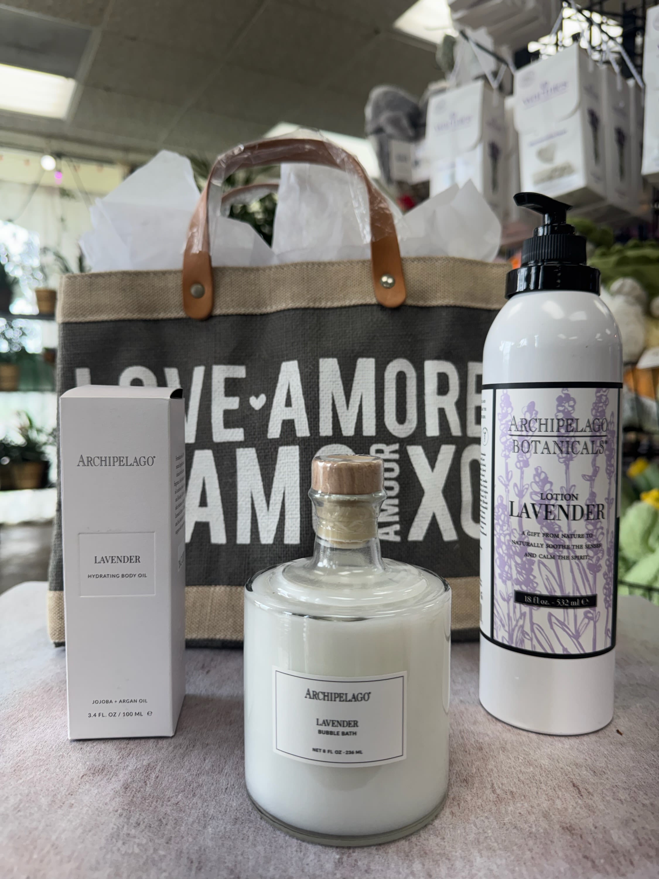 Archipelago  Lavender Relaxation Collection - A calming and restorative collection designed to soothe the senses and bring a sense of peace this Mother’s Day.  The Lavender Relaxation collection features a curated trio of bath and body essentials infused with a thoughtful blend of five essential oils, including bergamot, lavender, orange, lemon, and eucalyptus. Each oil is carefully selected to enhance both the therapeutic and aromatic experience, creating a modern, everyday fragrance that feels fresh, balanced, and calming.  Formulated with jojoba esters and milk proteins, these products provide a smooth, deeply hydrating finish while helping to protect and nourish the skin. The combination of ingredients works to soften, restore, and leave skin feeling refreshed and renewed.  This collection includes a hydrating body lotion, nourishing body oil, and soothing bubble bath, each designed to work together for a complete self-care ritual.  A beautiful way to give the gift of relaxation, comfort, and everyday luxury this Mother’s Day.