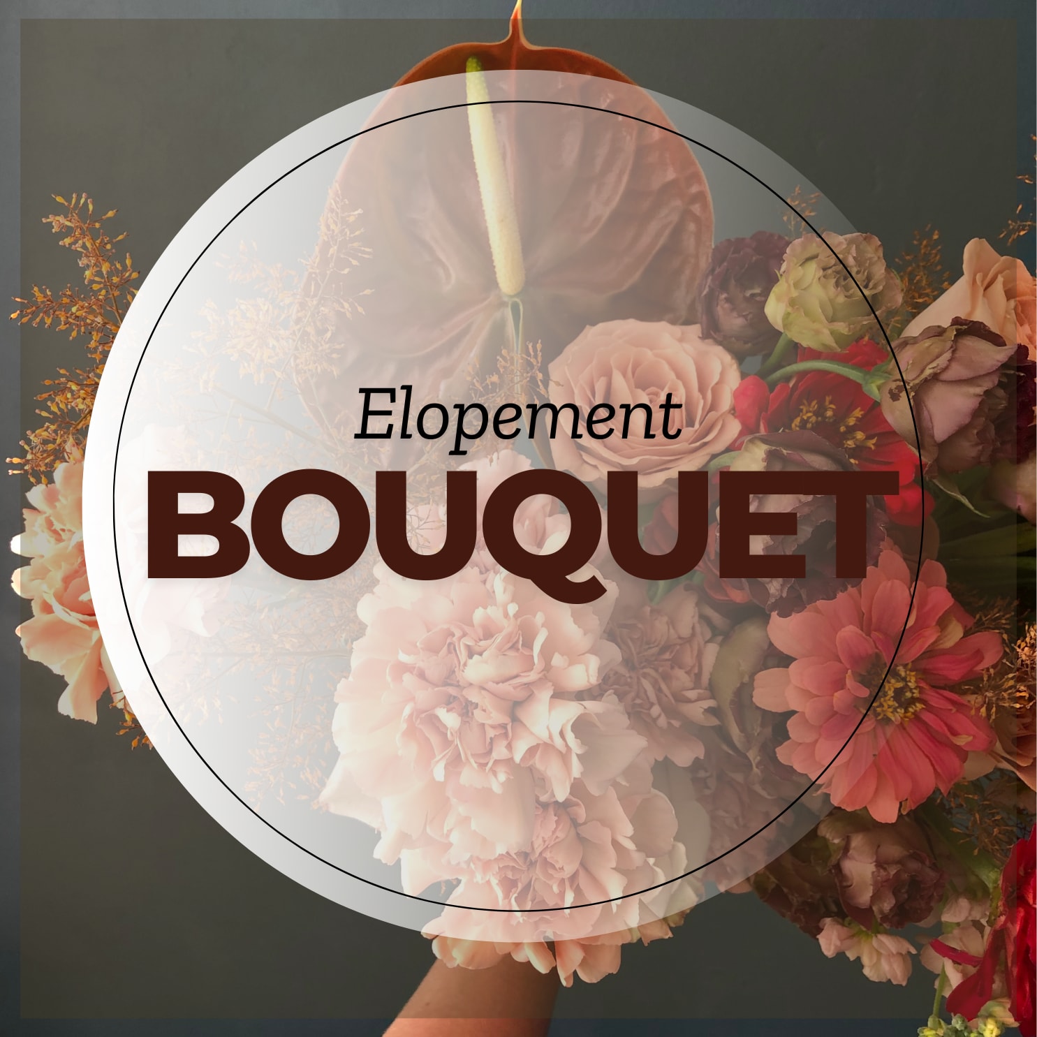 Elopement Bouquet - Our Elopement Bouquet is thoughtfully designed in our signature Designer's Choice style, allowing our florists to create a beautiful, one of a kind arrangement using the freshest seasonal blooms available. Each bouquet is uniquely crafted and may vary in flower varieties and design.  If you have preferred colors, specific flower requests, or a particular style in mind, please include those details in the Special Instructions at checkout. While we cannot guarantee every flower request, we will do our best to accommodate your preferences and create a bouquet that reflects your vision for your special day.