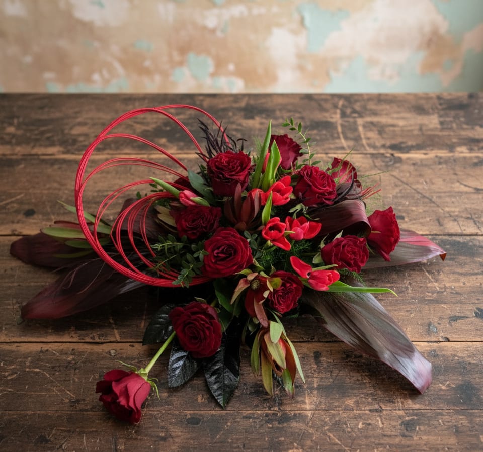 Capitol Elegance - Capitol Elegance is a romantic floral arrangement inspired by the beauty and sophistication of Olympia’s iconic Capitol setting. Designed by Specialty Floral Design, a trusted Tumwater florist.  This luxurious bouquet features lush red roses, the timeless symbol of love, paired with elegant reflex tulips for added texture and movement.  Perfect for those searching for anniversary flowers in Tumwater, WA, romantic flower delivery in Tumwater, Olympia, or Lacey anniversary flowers. This arrangement is thoughtfully designed to create a lasting impression. Whether you're celebrating an anniversary, planning a romantic evening, or sending a heartfelt gift, Capitol Elegance captures the essence of love and passion.  Each arrangement is handcrafted with care to reflect a refined, romantic style that feels both elevated and meaningful. From intimate dinners to special celebrations, this bouquet sets the tone for unforgettable moments.  We proudly offer same-day flower delivery in Tumwater, WA, as well as flower delivery in Lacey, WA, Olympia, WA, and surrounding areas, helping you send fresh, beautiful blooms right when they matter most.    