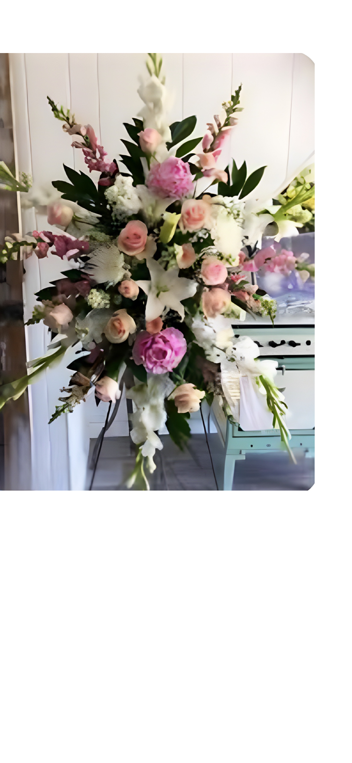 Gentle &amp; Beautiful Blush Designer Choice  - A beautiful array of fresh florals to display love  . An elegant and  soft reflection  will be thoughtfully made just for your loved one tribute .Designer Choice