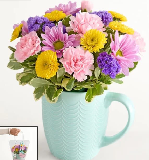 One of a Kind - Think outside the vase: Our florists will design a one-of-a-kind arrangement in a mug, creating a gift the lucky recipient will long remember. Inspired by a design from our founder, Mugable is a meaningful gift at an affordable price