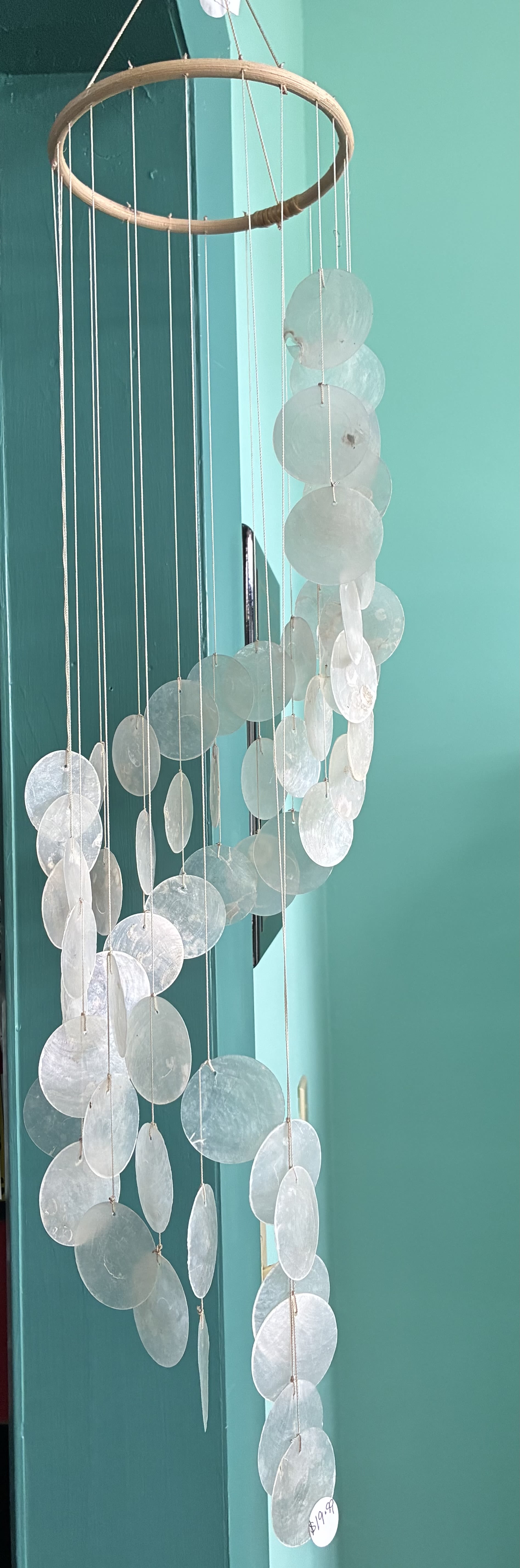 Cascading Shell Wind Chime White - Cascading Shell Wind Chime White 25 inch Long