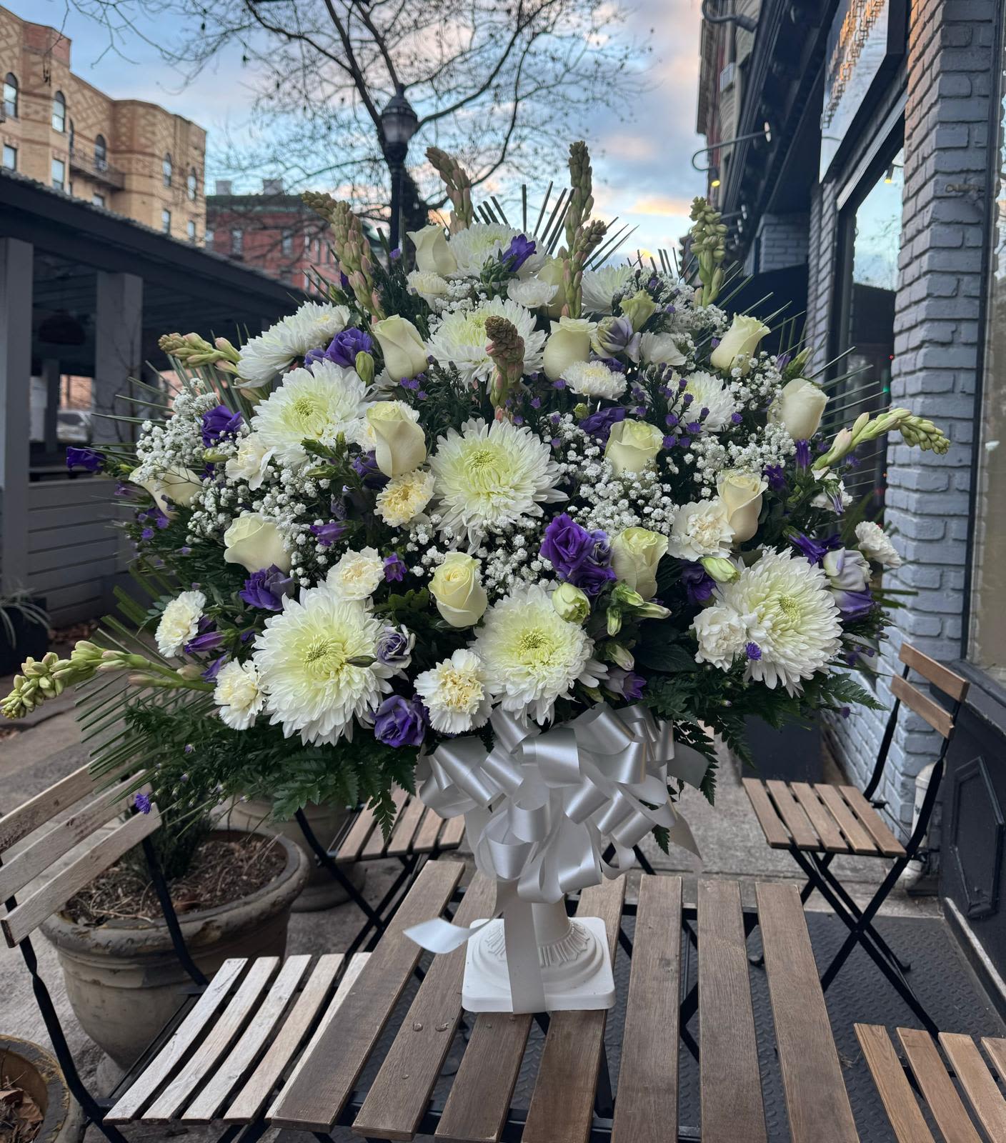 Heartfelt Sympathies Standing Basket- Lavender. - Heartfelt Sympathies Standing Basket- Lavender It is a meaningful gesture to express your condolences and accompany loved ones in their grief with respect and love.