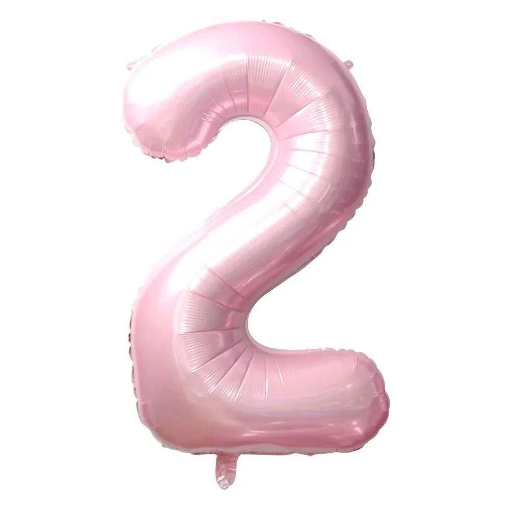 Baby Pink Number 2 Balloon - Get the party started with our number balloons perfect for their big day
