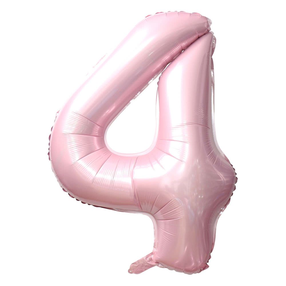 Baby Pink Number 4 Balloon - Get the party started with our number balloons perfect for their big day