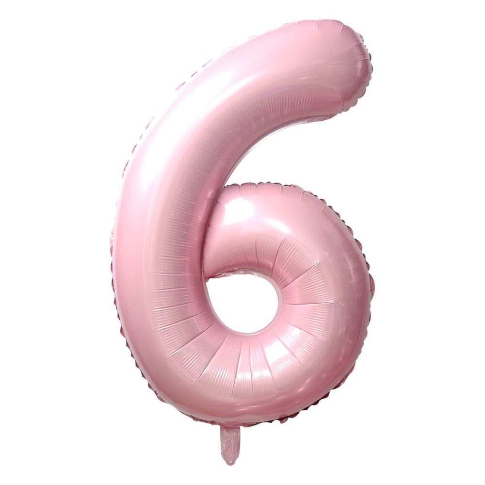Baby Pink Number 6 Balloon - Get the party started with our number balloons perfect for their big day