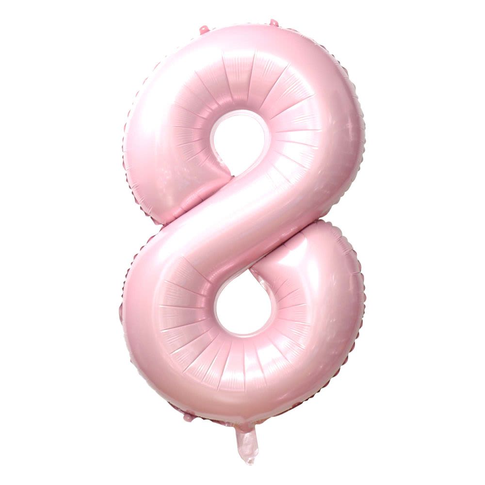 Baby Pink Number 8 Balloon - Get the party started with our number balloons perfect for their big day