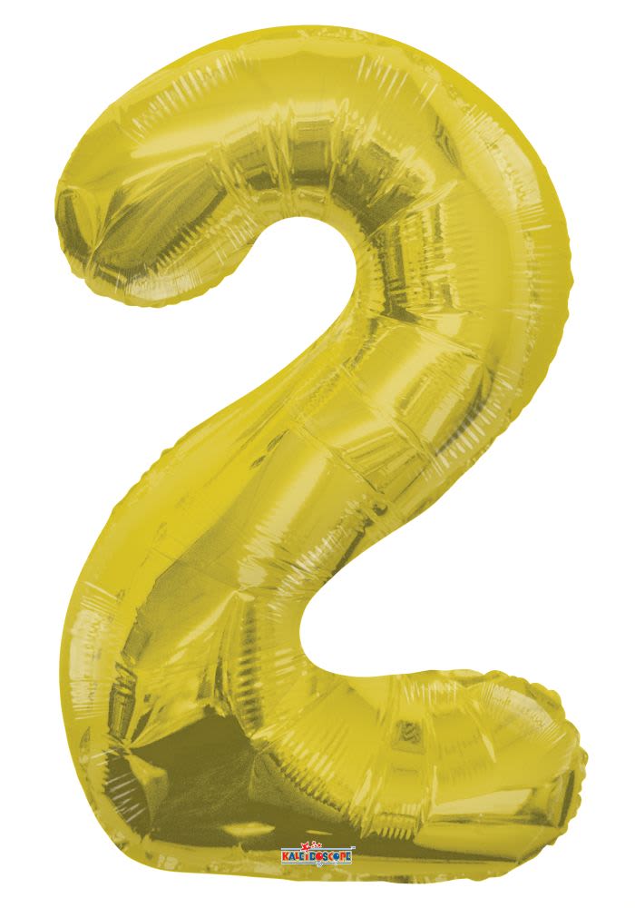 Gold Number 2 Balloon - Get the party started with our number balloons perfect for their big day