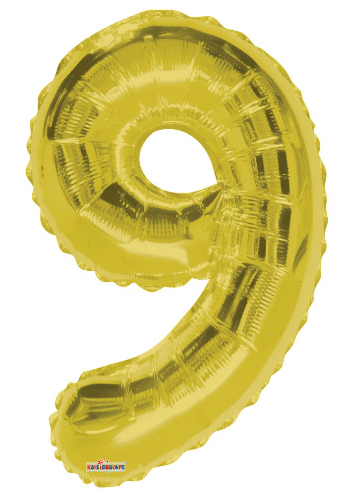 Gold Number 9 Balloon - Get the party started with our number balloons perfect for their big day