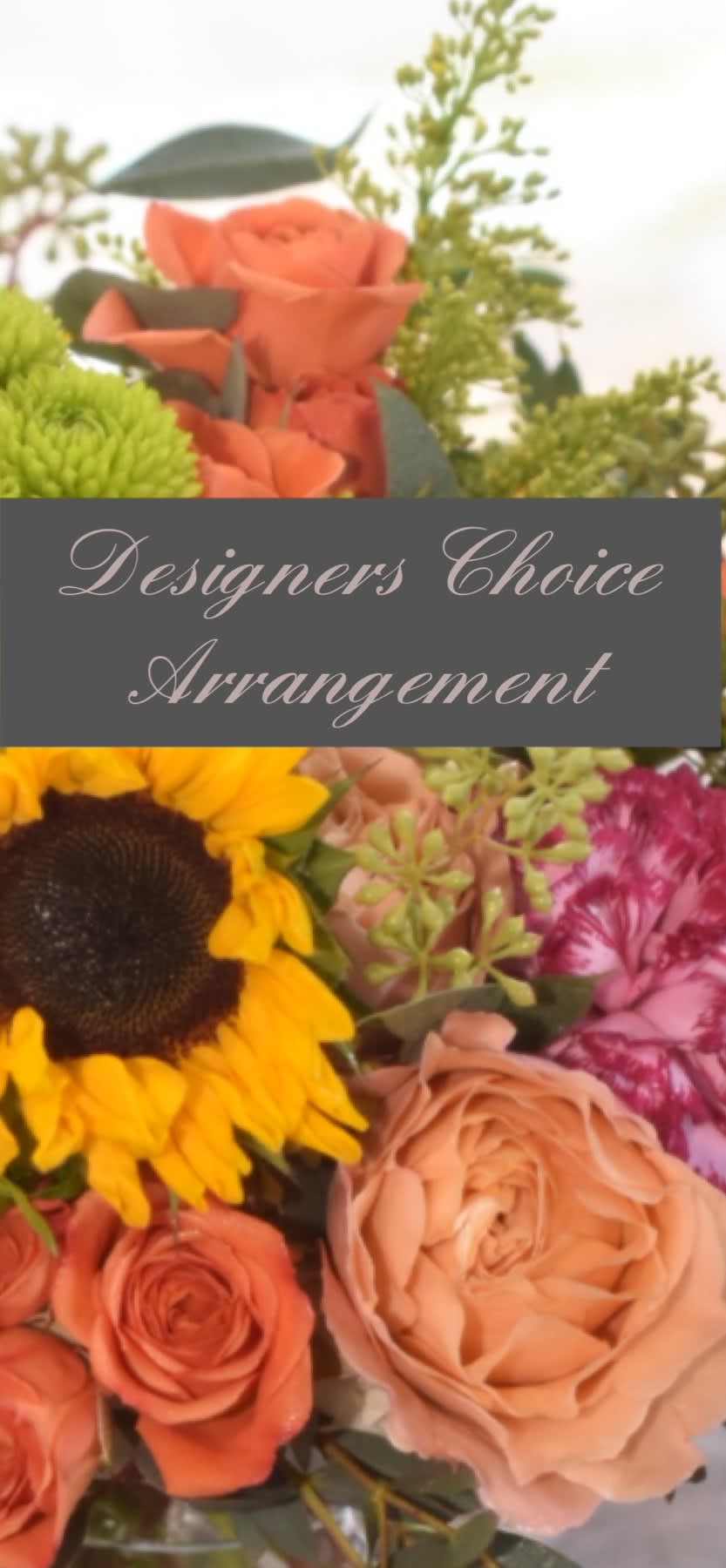 Small Designers Choice Arrangement - A Lovely arrangement of our freshest mixed blooms. Designed by one of our trained artist. 