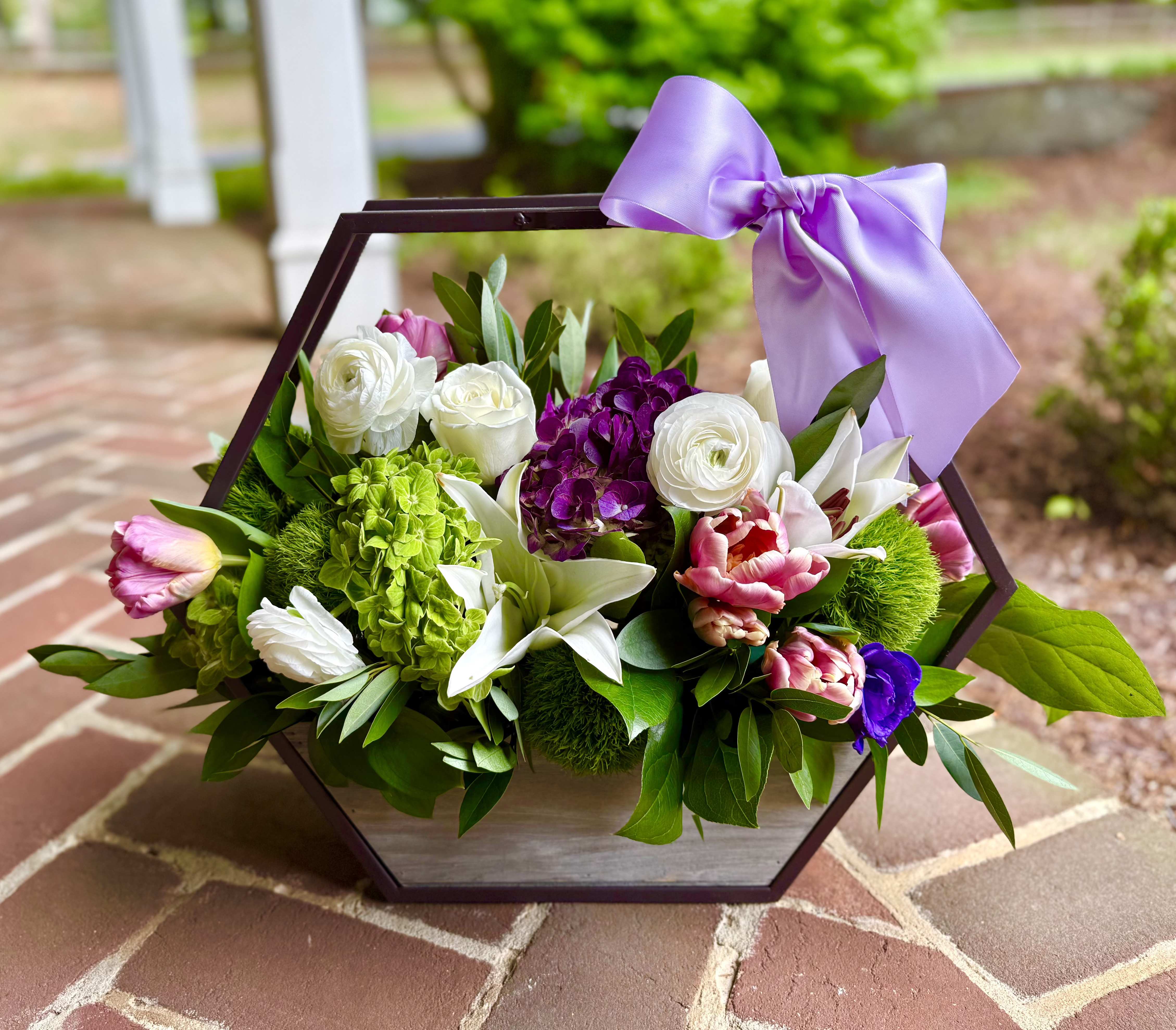 Modern Blooms - Modern Blooms - Wilmington DE, Local Delivery   Cool purples and garden brilliance, Modern Blooms is the way to show your mom how much you appreciate her. A stunning display of hydrangea, roses, and tulips will have her smiling for weeks.   Perfect for birthdays, congratulations, get well wishes or just because, this cheerful bouquet adds a pop of color and a touch of luxury. Handcrafted by your trusted Wilmington florist, each arrangement is made fresh to order using premium seasonal flowers.  Why Choose Us? Hand-delivered by a Wilmington Florist Fast, reliable flower delivery in Wilmington, DE High-end blooms, expertly arranged with care.  Order now and brighten someone's day with Modern Blooms - a standout floral gift from your go-to Wilmington, Delaware flower shop. 