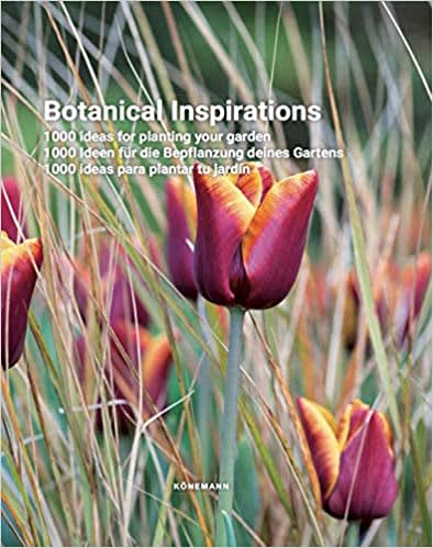 Book cover with purple tulips and the title Botanical Inspirations