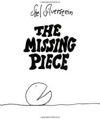 Black text on a white poster reading "THE MISSING PIECE"