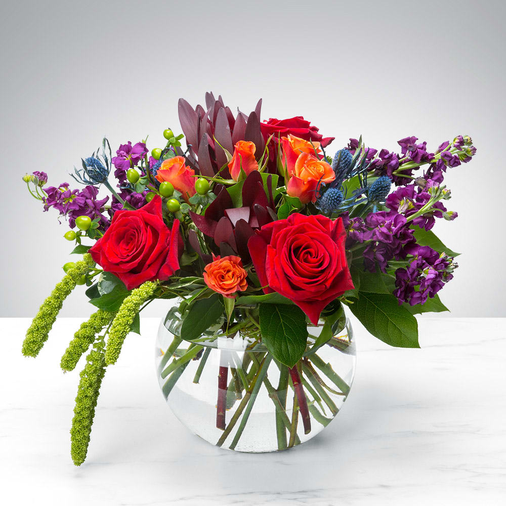 Bowl of Joy , set of 2 - If you want to put an abundance of joy in your life, or the life of a loved one, this arrangement is overflowing with gorgeous freshly cut blooms. Gift such this will awake joyful feelings, undoubtably. 