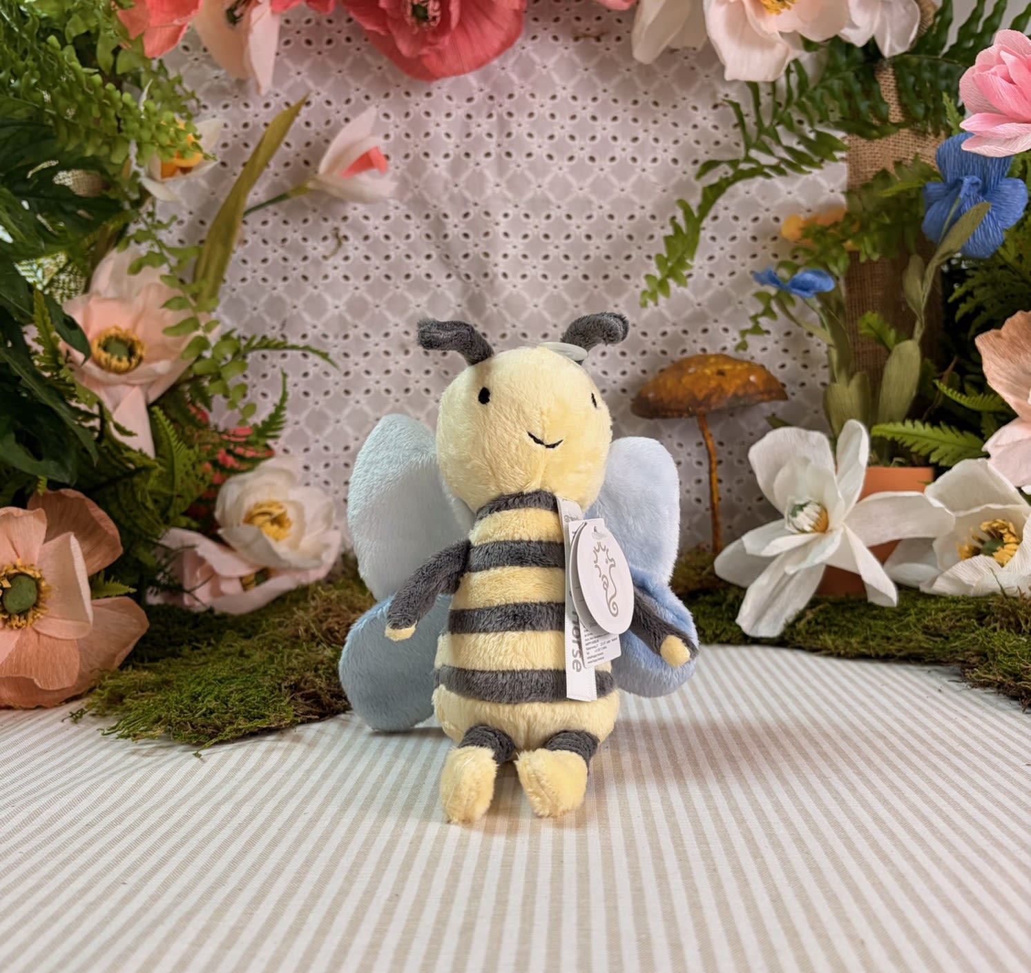 Bee Benja No. 1 By Happy Horse - A special hug is certain with cheerful bee Benja. She loves to play and cuddle, which she prefers to do all day.  Size - 8" 