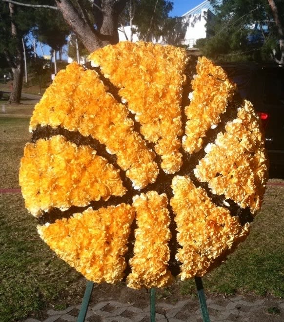 Basketball Standing Spray  - This standing spray can be custom made as any sports ball. 