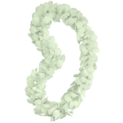 White Orchid Lei - Double  - White Dendrobium Orchids hand-strung in a double layer.   Order must be place 3 days in advance for store pick up and delivery) 