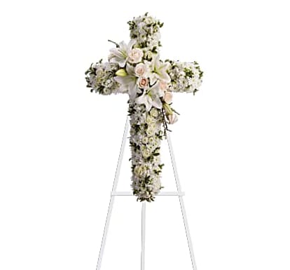Divine Light Cross - Your message of hope for eternal serenity is delivered ever so elegantly in this graceful cross. Your sincerity will be acknowledged by all who are present. 