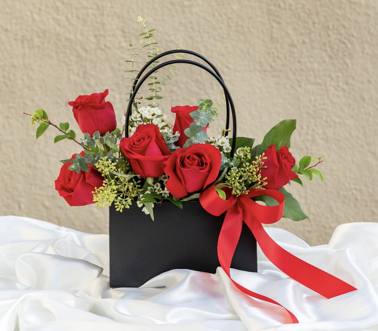 Bag of Romance - Purse filled with gorgeous roses.