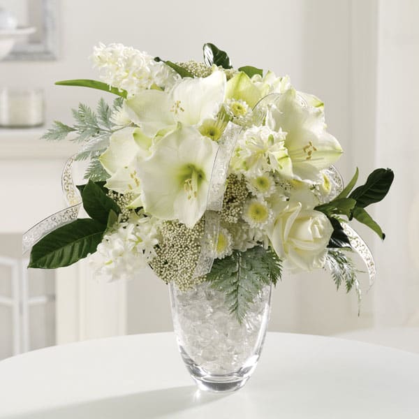 Glad Tidings - A white and wonderous greeting for a fresh New Year, or any day you want to say, "Health and happiness to you!"