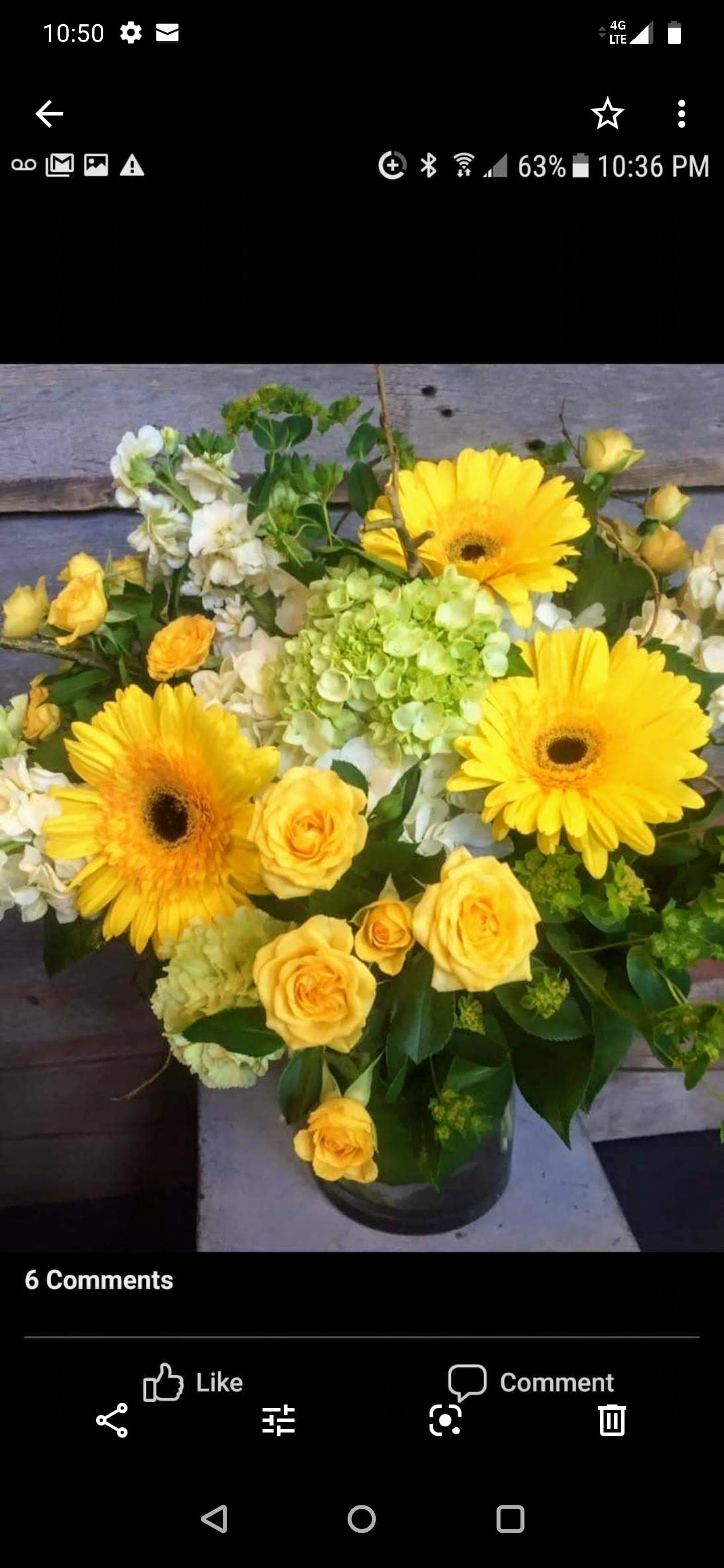 Sunshine - Yellows roses large and small hydrangeas