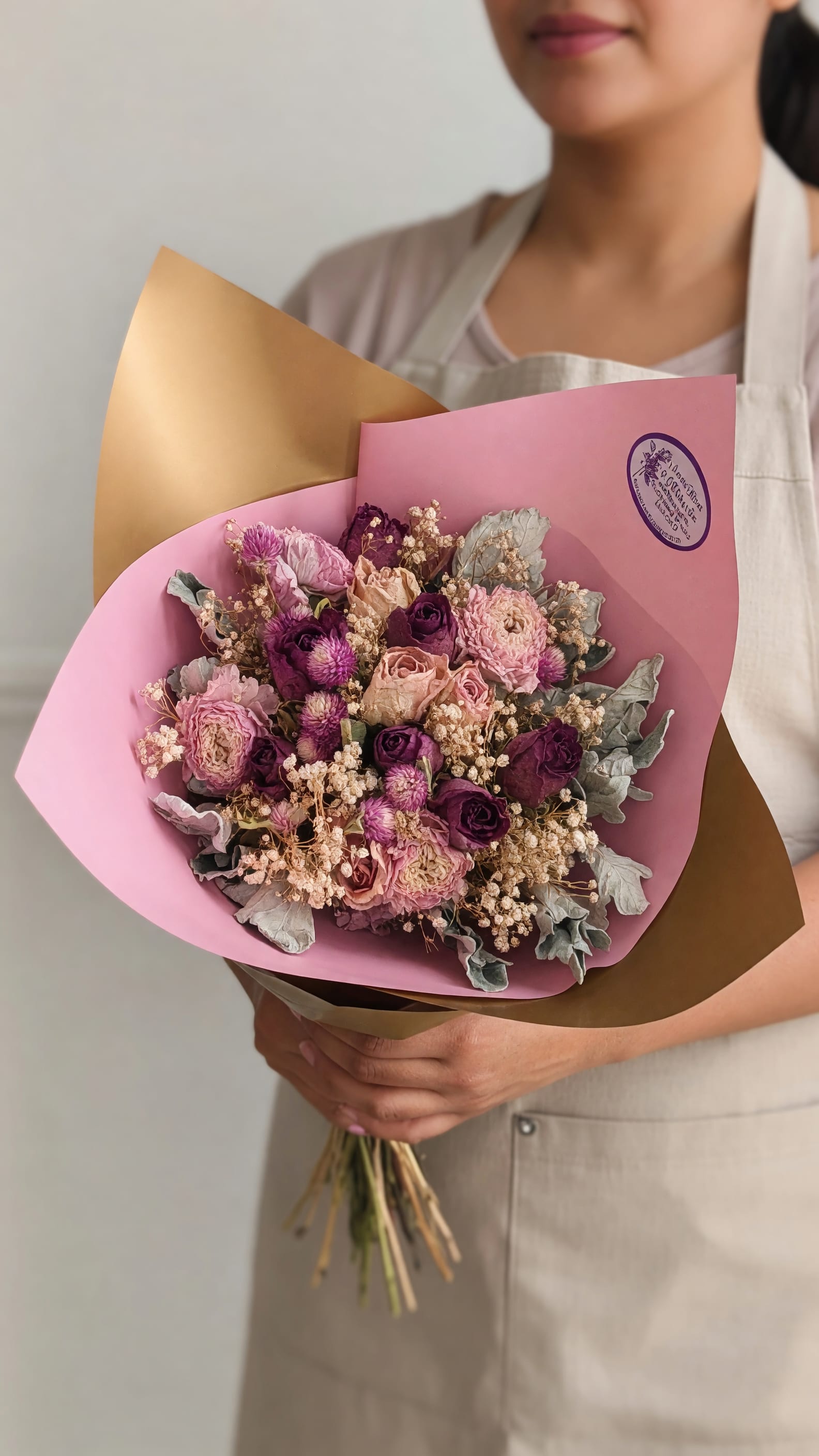 Pinky Promise Dried Bouquet  - All flowers are dried and cannot be changed 