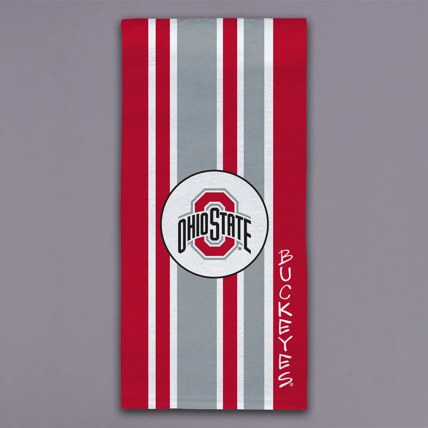 Ohio State Buckeyes striped gift bag with logo