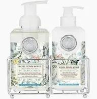 *New* "Butterfly Fields"  Michel Design Works Soap/Lotion Caddie - Spring Scent - Butterfly Fields - 12 oz of Lotion and 17.8 oz of Foam Soap.   9 other scents to choose from: Moss &amp; Oak, Eucalyptus &amp; Mint, Lemon Basil, L'Orange, Island Palm, Magnolia Petals, Indigo Seas, Blush Peony, and Cotton&amp; Linen 