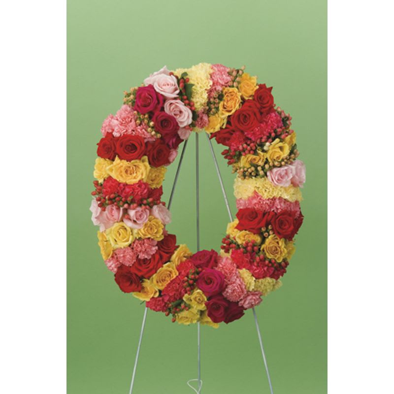 Rings of Color Wreath - Strong colors ring this beautiful wreath