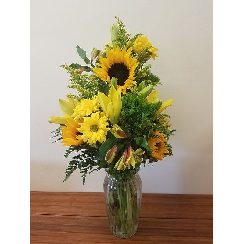 Sunny Days - A bright Sunny mix of Yellow flowers. Perfect to brighten any one day.