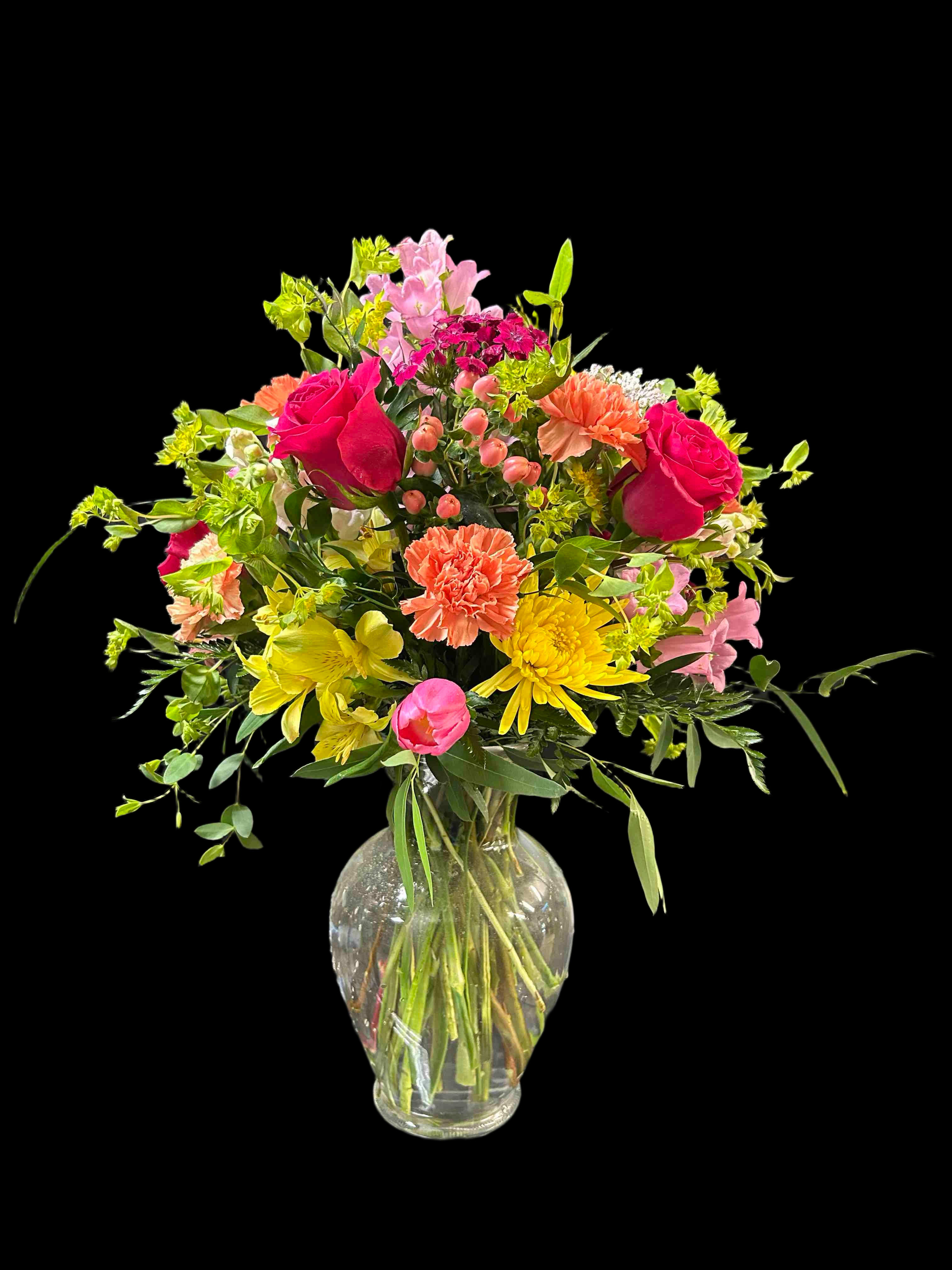 Effortless Beauty Bouquet - Stunning display of color using roses, carnations, alstromeria, and more,