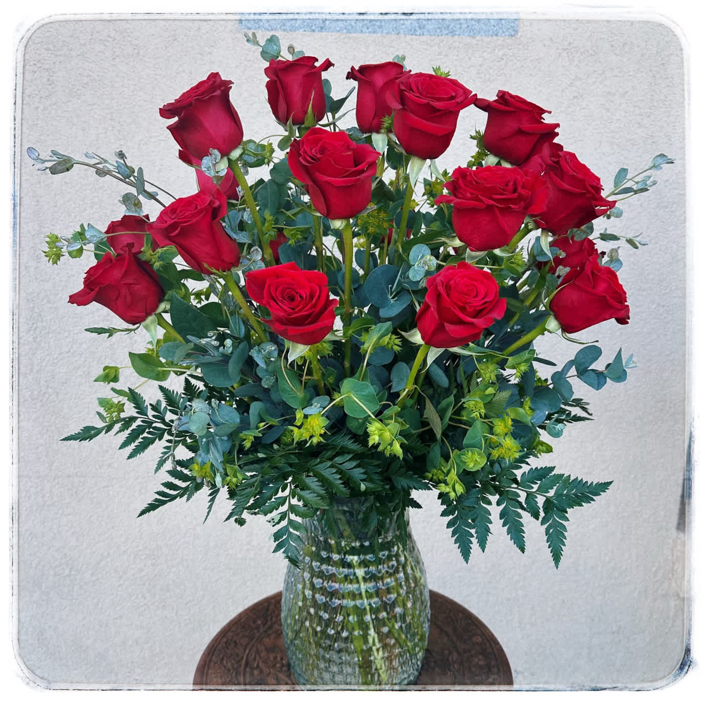 Two Dozen Long Stemmed Roses by BloomNation™ - These two dozen red roses provides the classic romantic gift. It's perfect for Valentine's Day or an Anniversary. APPROXIMATE DIMENSIONS: 30" H X 22" W
